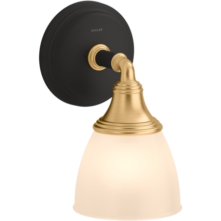 Kohler Lighting Devonshire 9" Tall Bathroom Sconce Black / Brass