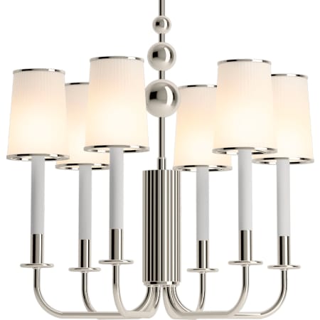 Kohler Lighting Tresdoux 6 Light 24" Wide Chandelier Polished Nickel