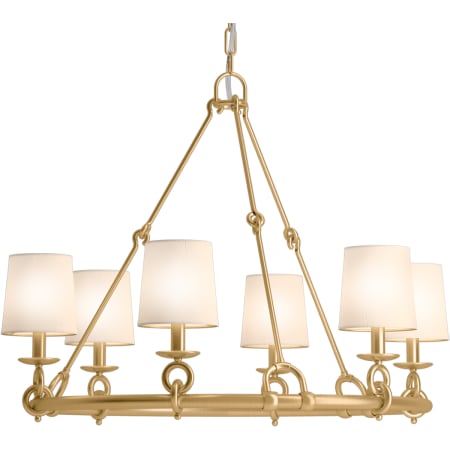 Kohler Lighting Terret 6 Light 36" Wide Taper Candle Ring Chandelier Brushed Moderne Brass