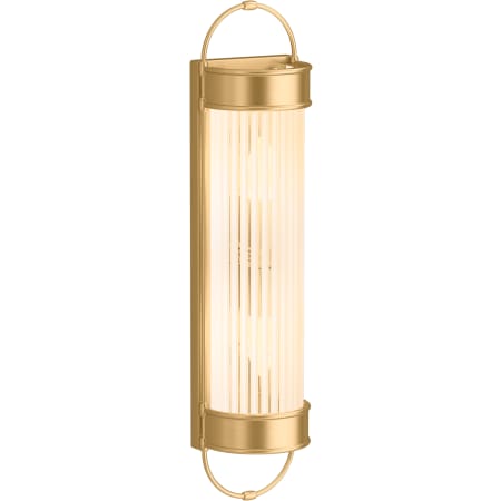 Kohler Lighting Terret 2 Light 21" Tall Bath Bar Brushed Moderne Brass