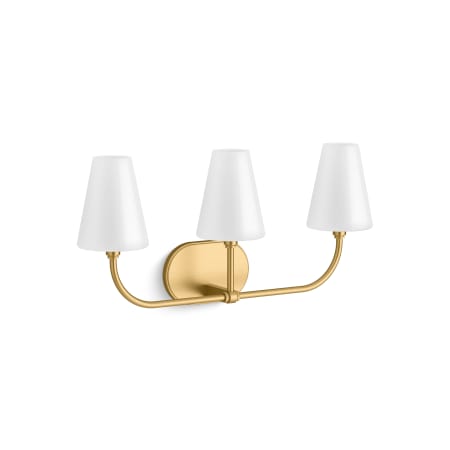Kohler Lighting Kernen by Studio McGee 3 Light 25" Wide Vanity Light Brushed Moderne Brass