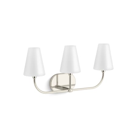 Kohler Lighting Kernen by Studio McGee 3 Light 25" Wide Vanity Light Polished Nickel