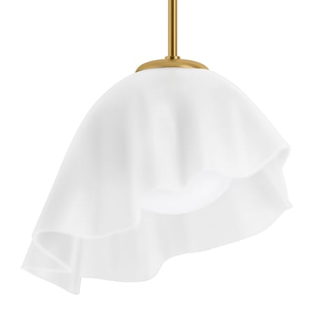 Kohler Lighting Landshapes 15" Wide LED Abstract Pendant Brushed Moderne Brass