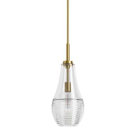 Kohler Lighting Simplice 8" Wide Mini Teardrop Pendant Brushed Moderne Brass