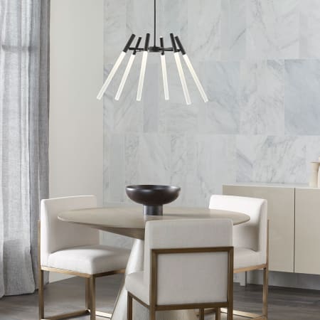 23460-CHLED in Matte Black in Room