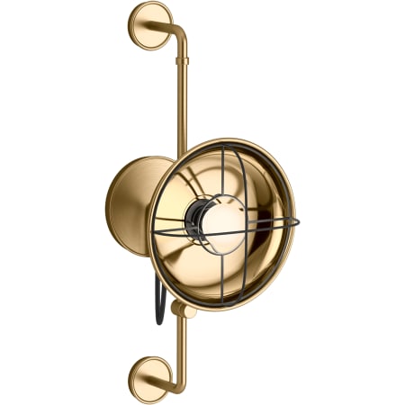 Kohler Lighting Modern Farm 20" Sliding Wall Sconce Modern Brushed Gold