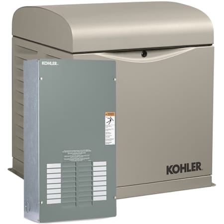 Kohler Power Systems RES Series 10kW (120 / 240V) Single-Phase Air Cooled Multi-Fuel Standby Generator with 100a 12-Circuit Automatic Transfer Switch N/A