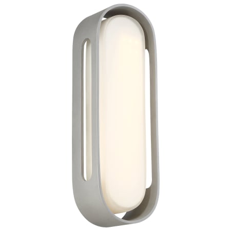 Kovacs Floating Oval 14" Tall ADA Outdoor LED Wall Sconce with Etched Opal Glass Sand Silver