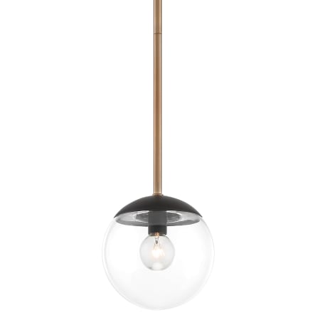 Kovacs Outer Limits 1 Light 6" Wide Mini Pendant with Clear Glass Globe Painted Bronze with Natural Bronze