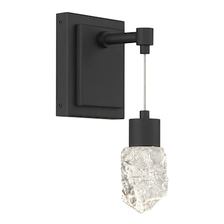 Kovacs Kosmyc 11" Tall LED Wall Sconce with Rock Crystal Glass Shade Sand Black
