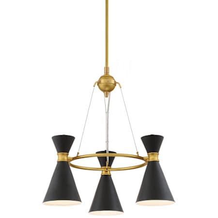 Kovacs Conic 3 Light 20" Wide Ring Chandelier with Steel Shades Honey Gold
