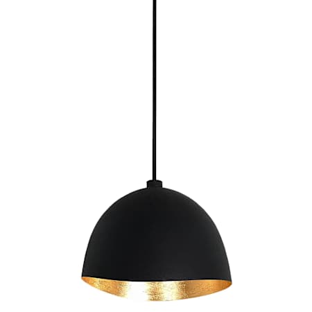 Kovacs Eclos 16" Wide Pendant Coal / Gold Leaf