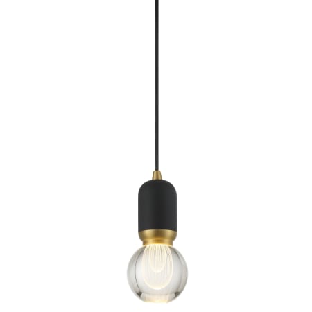 Kovacs Mixed Up 4" Wide LED Mini Pendant Sand Coal / Mountain Gold