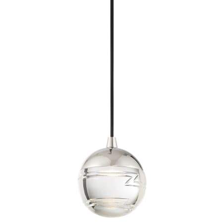 Kovacs Hail 4" Wide LED Mini Pendant with Clear Glass Polished Nickel