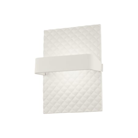 Kovacs Quilted 7" Tall Integrated LED Wall Sconce with Rectangular Shade - ADA Compliant Matte White