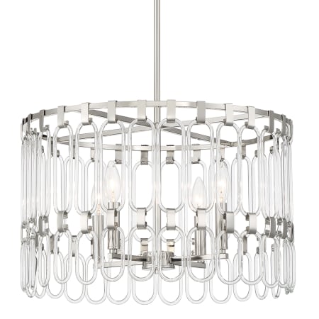 Kovacs Charming 4 Light 20" Wide Pendant / Converts to Semi-Flush Polished Nickel