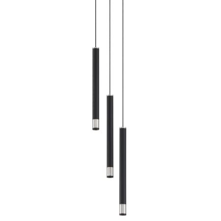 Kovacs Wand 7" Wide LED Multi Light Pendant Coal / Brushed Nickel