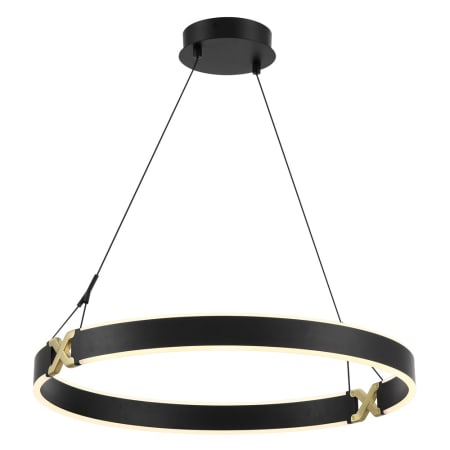 Kovacs Recovery X 26" Wide LED Pendant Coal / Satin Brass