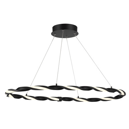 Kovacs Convolution 37" Wide LED Pendant Coal