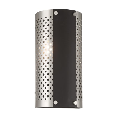 Kovacs Noho 2 Light 14" Tall Wall Sconce with Steel Shade Brushed Nickel / Sand Coal