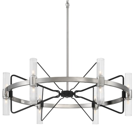 Kovacs Mass Transit 12 Light 30" Wide Multi Light Pendant Brushed Nickel / Sand Coal
