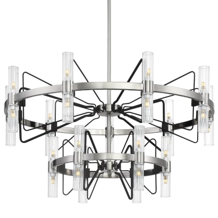 Kovacs Mass Transit 30 Light 35" Wide Multi Light Pendant Brushed Nickel / Sand Coal