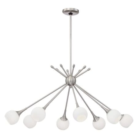 Kovacs Pontil 8 Light 37" Wide Sputnik Globe Style Chandelier Brushed Nickel