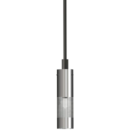 Kovacs Grid 3 1 Light 3" Wide Mini Pendant Coal / Brushed Nickel
