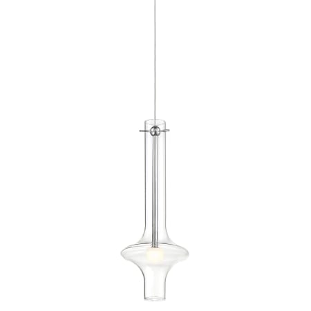 Kovacs Bottleneck 7" Wide Integrated LED Mini Pendant with Clear Glass Shade Chrome