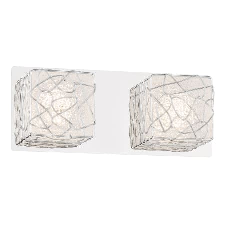 Kovacs Livewire 2 Light 13" Wide Integrated LED Vanity Light with Hand-crafted Clear Acrylic Shades Chrome