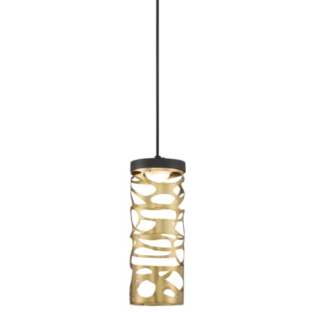 Kovacs Golden Eclipse 5" Wide Integrated LED Mini Pendant Coal and Honey Gold