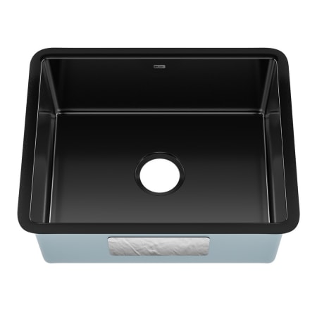 Kraus Pintura 21" Undermount Porcelain Enameled Steel Single Bowl Kitchen Sink - Glossy Glossy Black