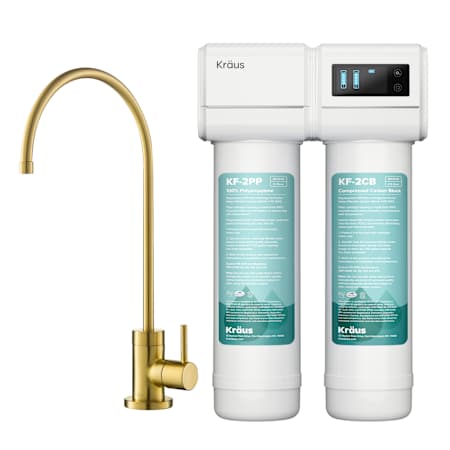 Kraus Purita 1 GPM Cold Water Dispenser with Filtration System Brushed Brass