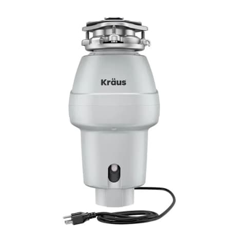Kraus WasteGuard 1/2 HP Continuous Garbage Disposal Matte Cool Grey