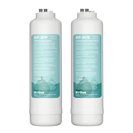 Kraus Purita Replacement Filter Cartridges for Purita 2-Stage Under Sink Water Filtration System N/A