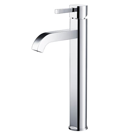 Kraus Single Hole Vessel Bathroom Faucet from the Ramus Collection Less Drain Assembly Chrome