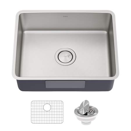 Kraus Dex 21" Undermount Single Basin 16 Gauge Stainless Steel Kitchen Sink Stainless Steel