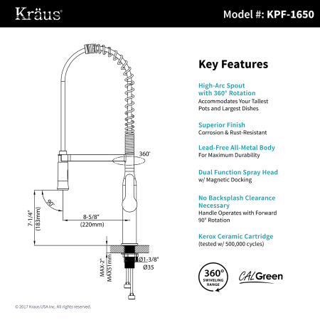 Kraus-KBU14E-1650-42-Model Features