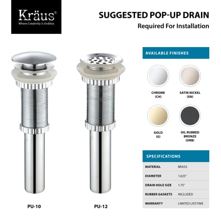 Kraus-KEF-15400-PU-10-Pop Up Drain Install