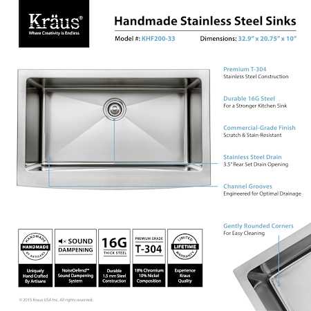 Kraus-KHF200-33-1630-42-Sink Infographic