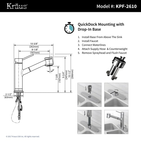 Kraus-KPF-2610-QuickDock Mounting with Line Drawing