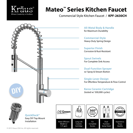 Kraus-KPF-2630-Kitchen Faucet Description