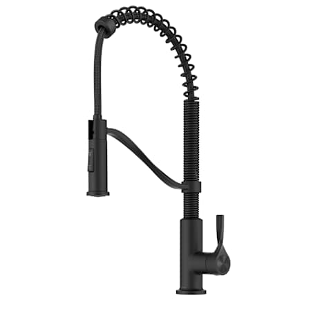 Kraus Torak 1.8 GPM Single Hole Pre-Rinse Pull Down Kitchen Faucet with Flexible Spring Spout Matte Black