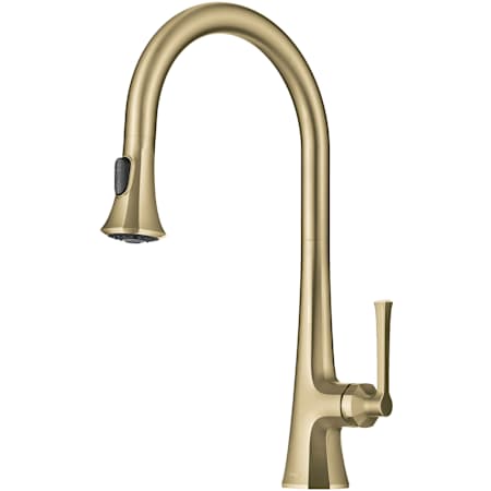 Kraus Savan 1.8 GPM Single Hole Pull Down Kitchen Faucet Brushed Gold