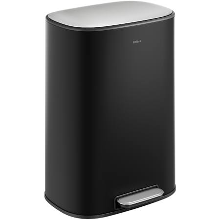 Kraus WasteGuard 13.2 Gallon / 50 Liter Stainless Steel Free Standing Trash Can Matte Black