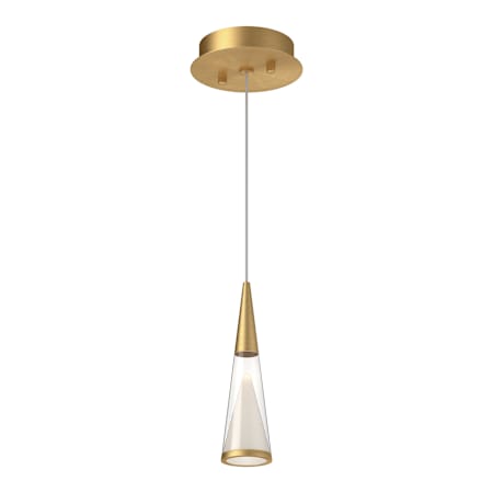 Kuzco Lighting Malabar 10" Tall 3000K LED Mini Pendant Brushed Gold