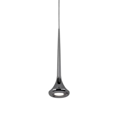 Kuzco Lighting Bach 19" Tall 3000K LED Mini Pendant Black Chrome