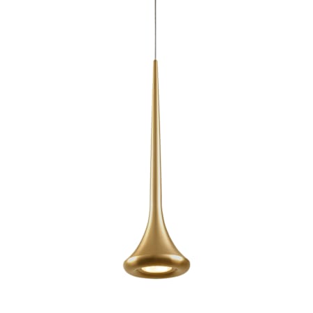 Kuzco Lighting Bach 19" Tall 3000K LED Mini Pendant Brushed Gold