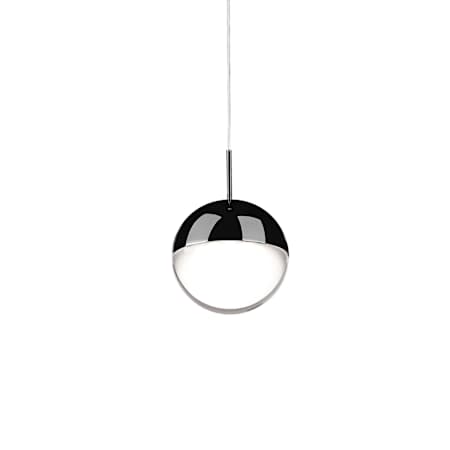 Kuzco Lighting Pluto 4" Wide LED Mini Pendant Black Chrome