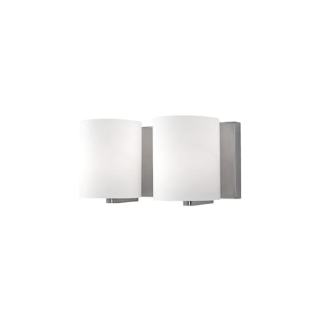 Kuzco Lighting Bridgewater 2 Light 12" Wide Bathroom Vanity Light Brushed Nickel